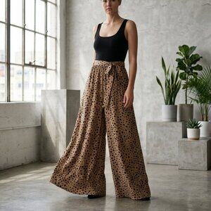 SHEIN Black and Brown Polka Dot Jumpsuit